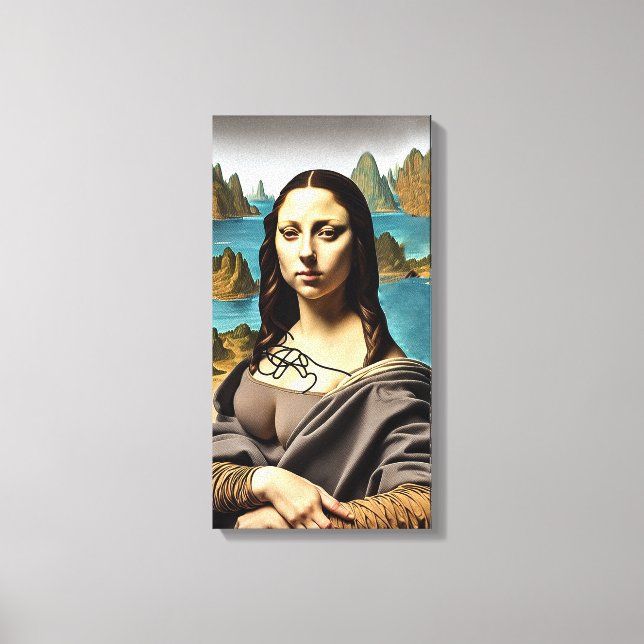Mona's Sister- überzogene Canvas Art Print Leinwanddruck (Vorderseite)