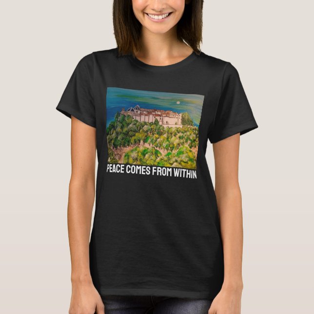 Monasterio de San Miguel Malerei von Alfred Fox T-Shirt (Vorderseite)