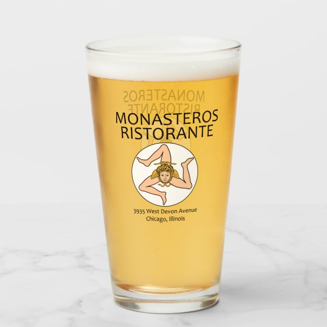Monasteros Ristorante, Chicago, Illinois Glas (Vorne (Gefüllt))