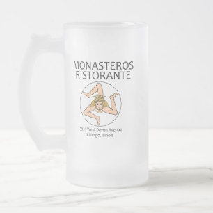 Monasteros Ristorante, Chicago, Illinois Mattglas Bierglas