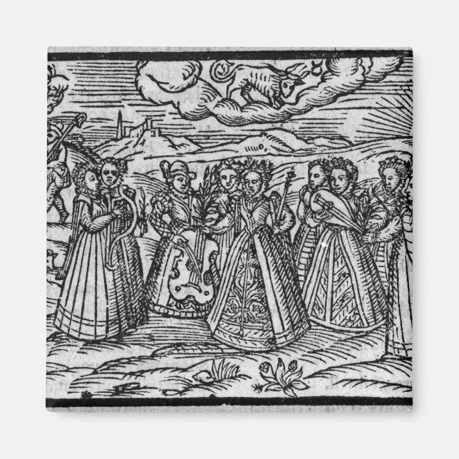 Monat April, von 'The Shepherdes Calender Magnet (Vorne)