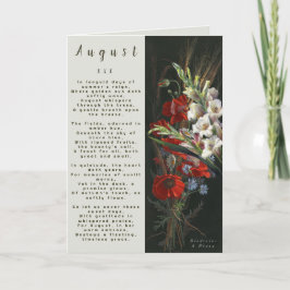 Monat August Geboren in Prosa Blume Karte