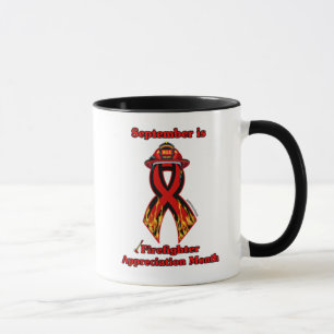 Monat der Aufwertung des Feuerwehrmanns Tasse
