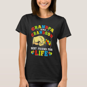 Monat der Autismusaufklärung Opa Enkel bester Freu T-Shirt