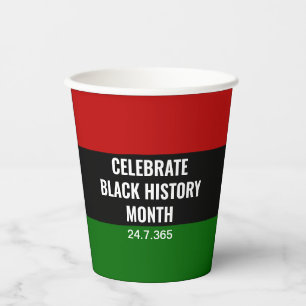 Monat der benutzerdefinierten Pan African Black Hi Pappbecher