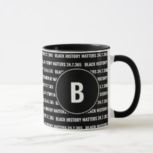 Monat der benutzerdefinierten Schwarzen Monographi Tasse