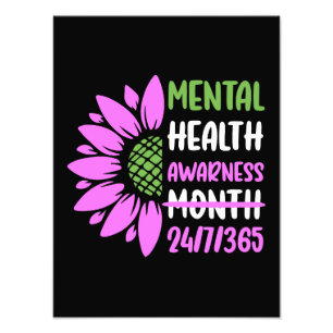 Monat der Bewusstseinsbildung für psychische Gesun Fotodruck