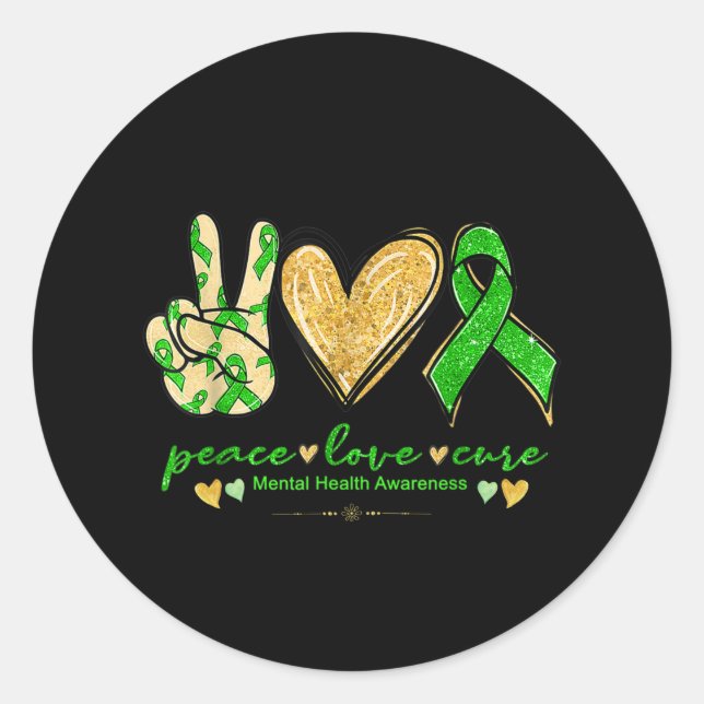 Monat der Bewusstseinsbildung für psychische Gesun Runder Aufkleber (Vorderseite)