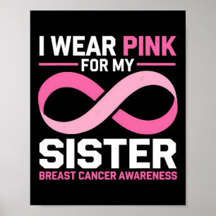 Monat der Brustkrebserkrankung Ich trage rosa für  Poster