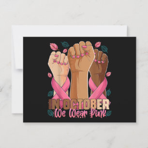 Monat der Brustkrebserkrankung Im Oktober tragen w Postkarte