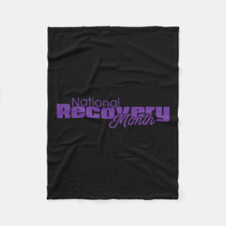 Monat der Erholung - Lila Logo Fleecedecke