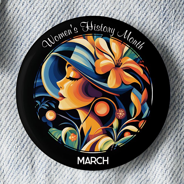 Monat der Frauengeschichte Button (Women's History Month)