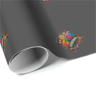 Monat der hispanischen Kultur 3D Farbige kulturell Geschenkpapier