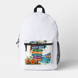 Monat der hispanischen Kultur an der Küste Bedruckter Rucksack