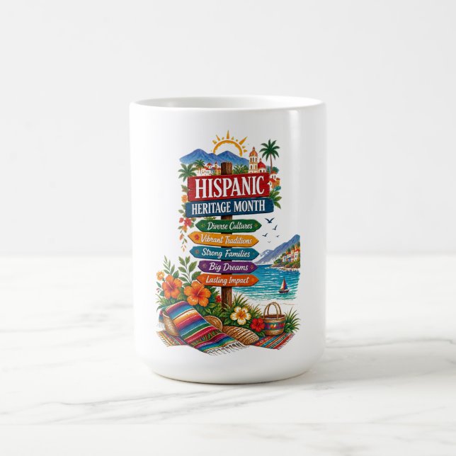 Monat der hispanischen Kultur an der Küste Kaffeetasse (Mittel)