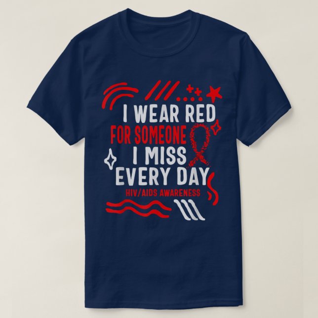 Monat der HIV-Aids-Bewusstseinsbildung, den ich fü T-Shirt (Design vorne)