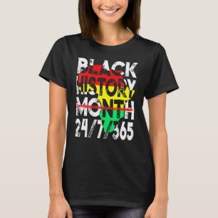Monat der schwarzen Geschichte 247365 Afrika Karte T-Shirt