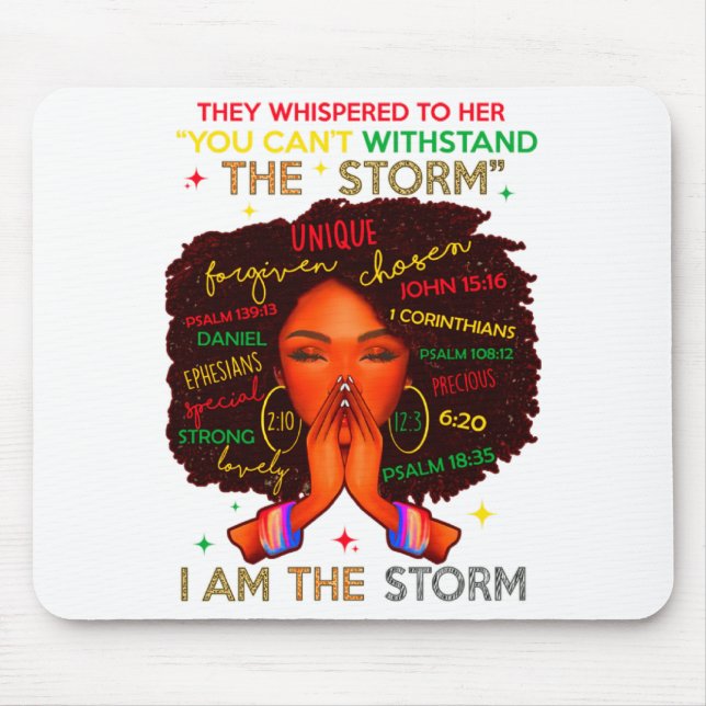 Monat der schwarzen Geschichte Afrikanische Frau A Mousepad (Vorne)