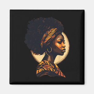 Monat der schwarzen Geschichte - Afrikanische Frau Magnet