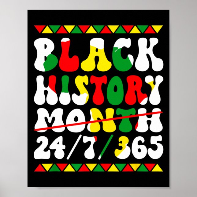 Monat der schwarzen Geschichte Afro Melanin Schwar Poster (Vorne)