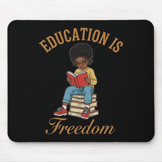 Monat der schwarzen Geschichte Bildung Freiheit Bü Mousepad (Vorne)