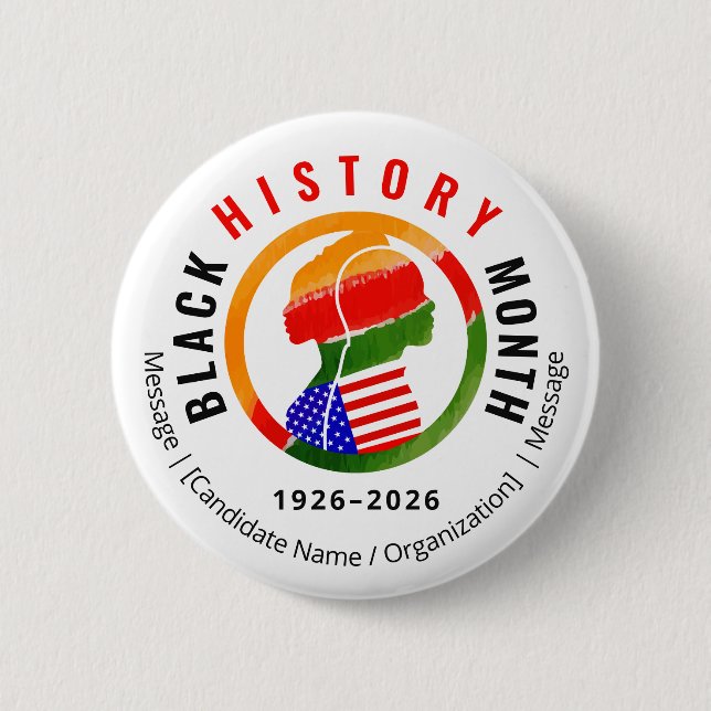 Monat der schwarzen Geschichte Centennial Formal P Button (Vorderseite)