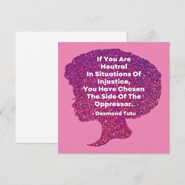 Monat der Schwarzen Geschichte - Desmond Tutu Einladung (Vorne/Hinten)