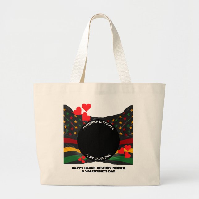 Monat der Schwarzen Geschichte FREDERICK DOUGLASS  Jumbo Stoffbeutel (Vorne)