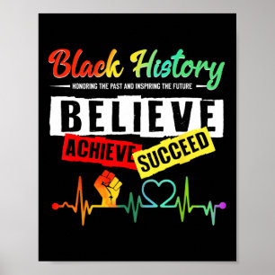 Monat der schwarzen Geschichte Glaube Erreiche Erf Poster
