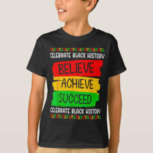 Monat der schwarzen Geschichte Glaube Erreiche Erf T-Shirt