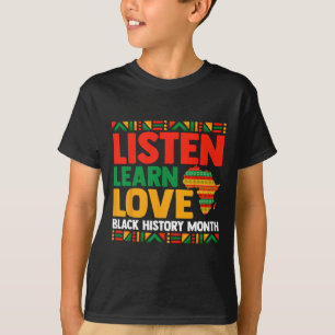 Monat der schwarzen Geschichte Juneteeth Hören Ler T-Shirt