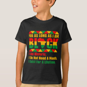Monat der schwarzen Geschichte solange ich schwarz T-Shirt