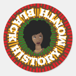 Monat der schwarzen Geschichte, Sonnenstrahlen, sc Runder Aufkleber