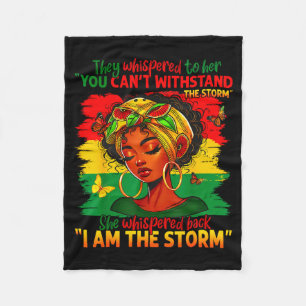 Monat der schwarzen Geschichte Stolz Schwarze Afro Fleecedecke