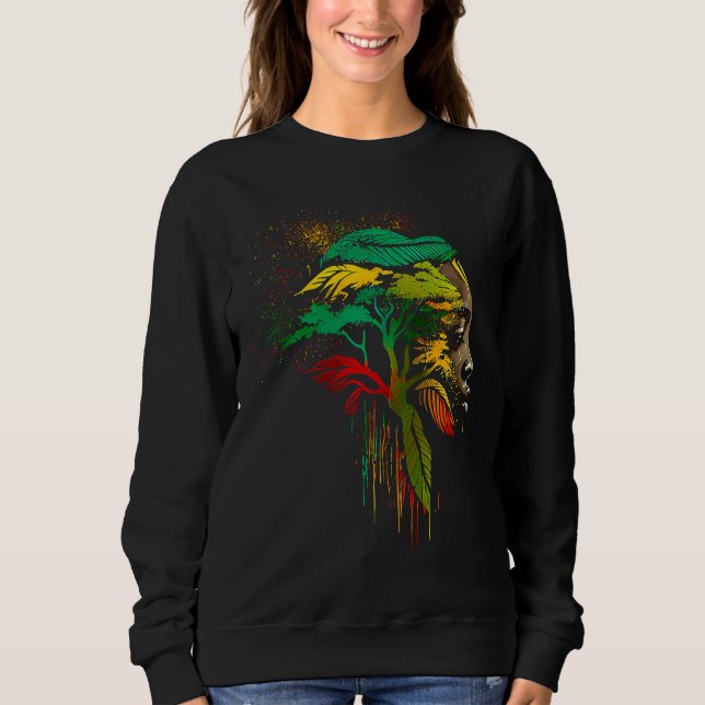 Monat der schwarzen Geschichte  Vorfahren der Afro Sweatshirt (Vorderseite)