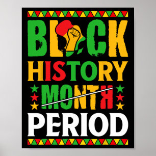 Monat der schwarzen Geschichte Zeitraum Afroamerik Poster