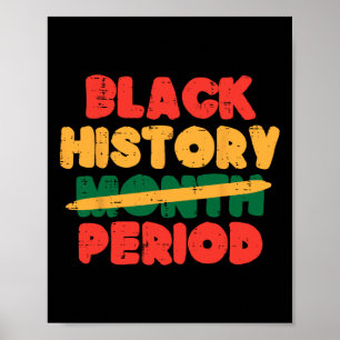 Monat der schwarzen Geschichte Zeitraum Afroamerik Poster