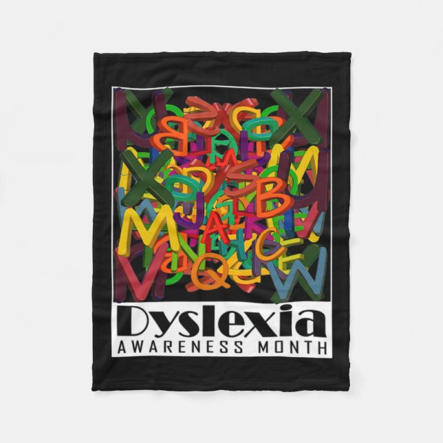 Monat der Sensibilisierung Funny Mixed Letters Fleecedecke (Vorderseite)