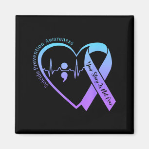 Monat der Suizidpräventionsaufklärung Teal Lila Magnet