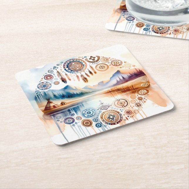 Monat des amerikanischen Kulturerbes Rechteckiger Pappuntersetzer (angewinkelt)