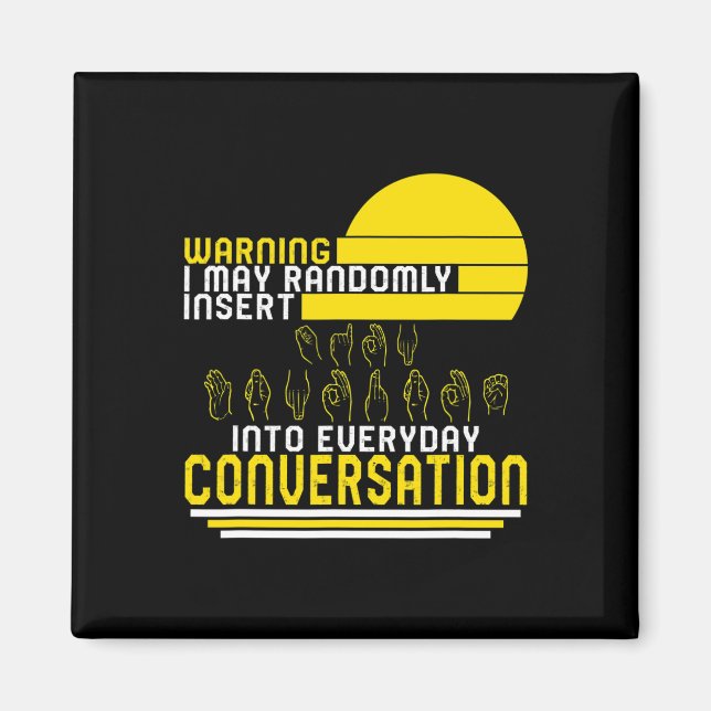 Monat des Bewusstseins Asl Randomly Einfügen Liebe Magnet (Vorne)