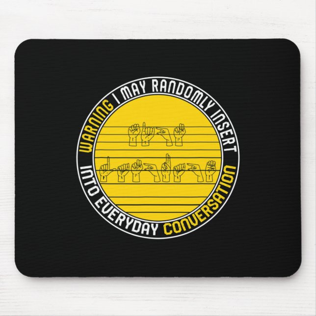 Monat des Bewusstseins Asl Randomly Einfügen Liebe Mousepad (Vorne)