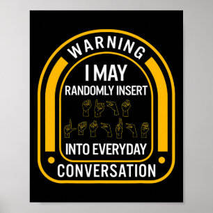 Monat des Bewusstseins Asl Randomly Einfügen Liebe Poster