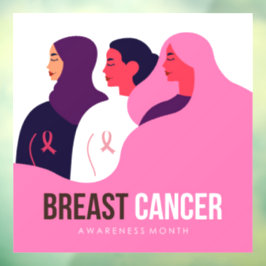 Monat des Brustkrebs Fensteraufkleber