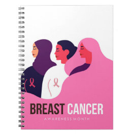 Monat des Brustkrebs Notizblock