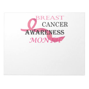 Monat des Brustkrebs Notizblock