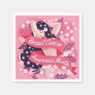 Monat des Brustkrebs Serviette