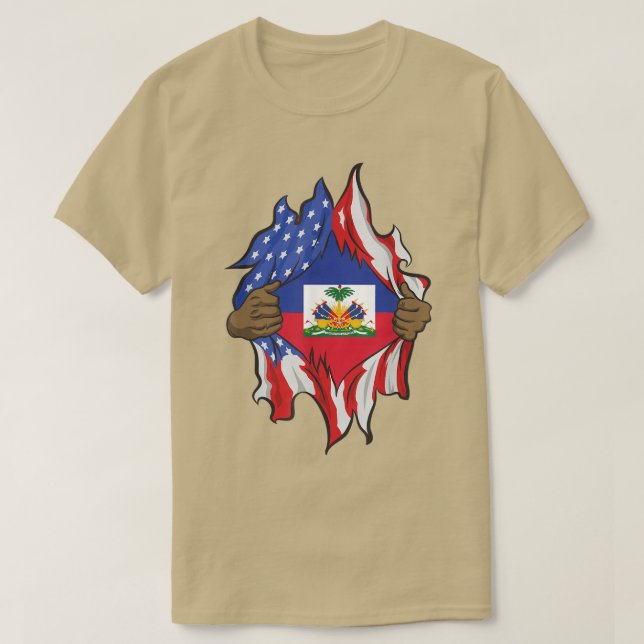 Monat des haitianischen Erbes 1804 Amerikanische H T-Shirt (Design vorne)