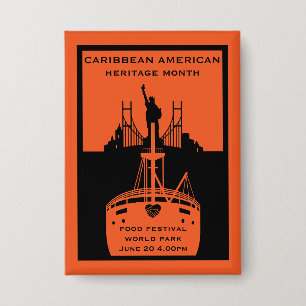 Monat des karibischen Amerikanischen Kulturerbes Button
