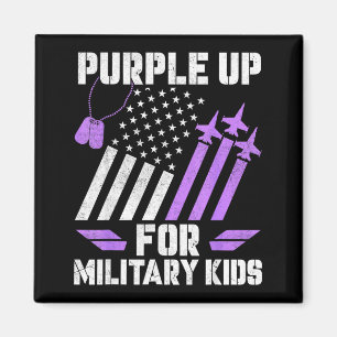 Monat des militärischen Kindes lila für das Militä Magnet